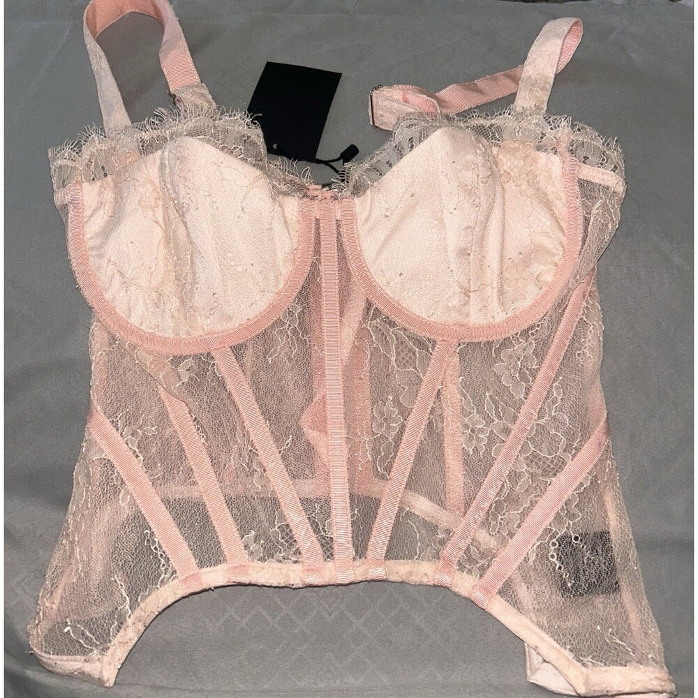 NWT NBD Lace Longline Corset Bra Size Small